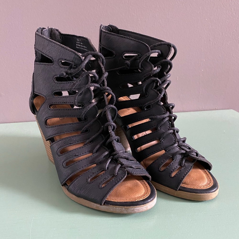 Maurices Black Strappy Sandals